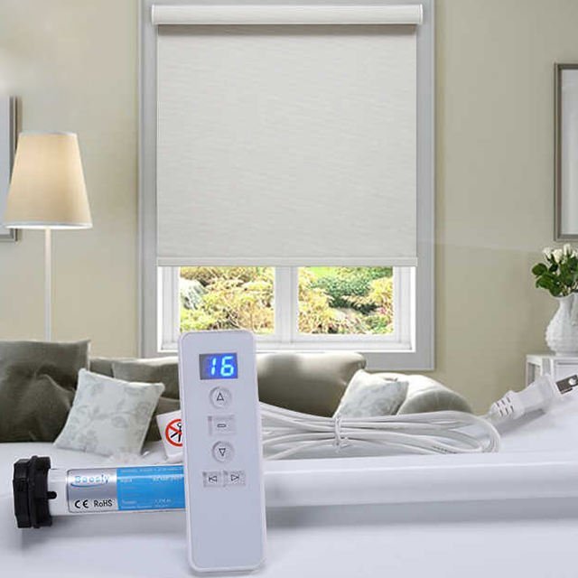 H717f3508edfd44a686222c26eb58df94B.jpg Motorized Roller Blinds Smart Electronic Window - Image 1